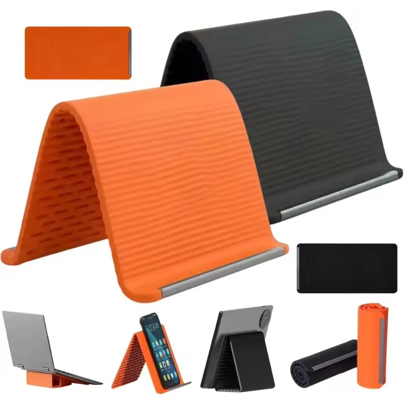 Laptop Tablet Accessories - Flexible Foldable Silicone Phone Holder Portable