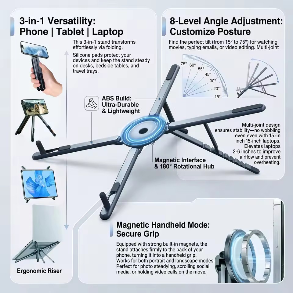 Portable Magnetic Phone Holder - Laptop Tablet Accessories 评论和价格