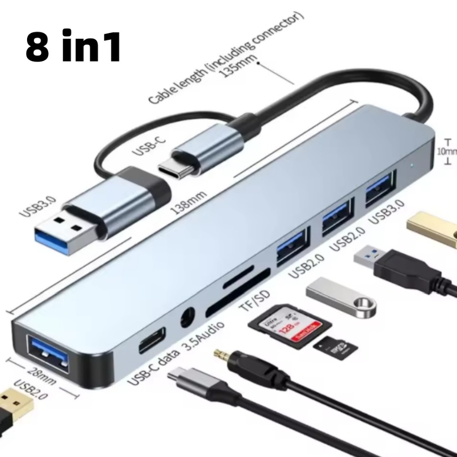 5/7/8 in 2 USB-C Hub with 3.0  - Microsd Card Tablet 评论和价格