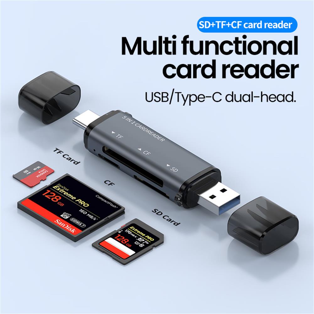 5 IN 1 USB Card Reader Type C  - Microsd Card Tablet 评论和价格