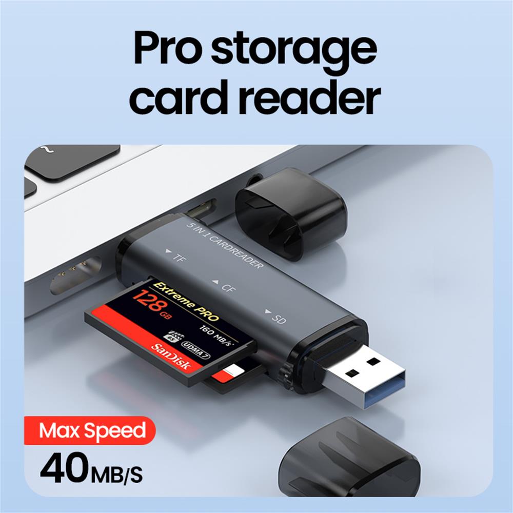 5 IN 1 USB Card Reader Type C  - Microsd Card Tablet 评论和价格