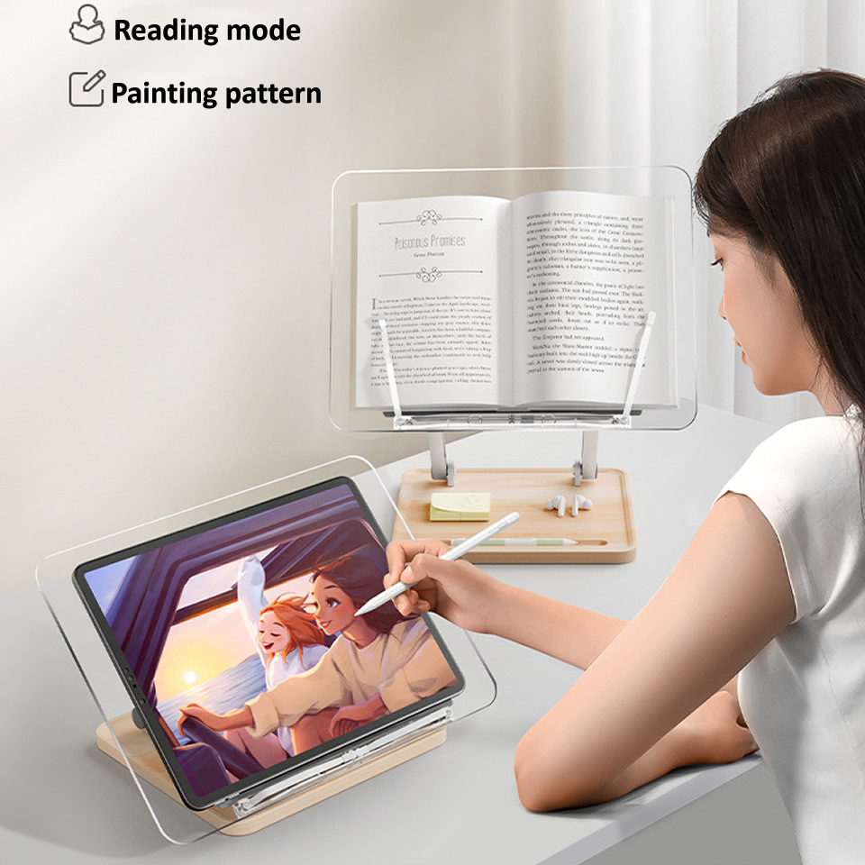 Wooden Reading Stand with Ligh - Laptop Tablet Accessories 评论和价格