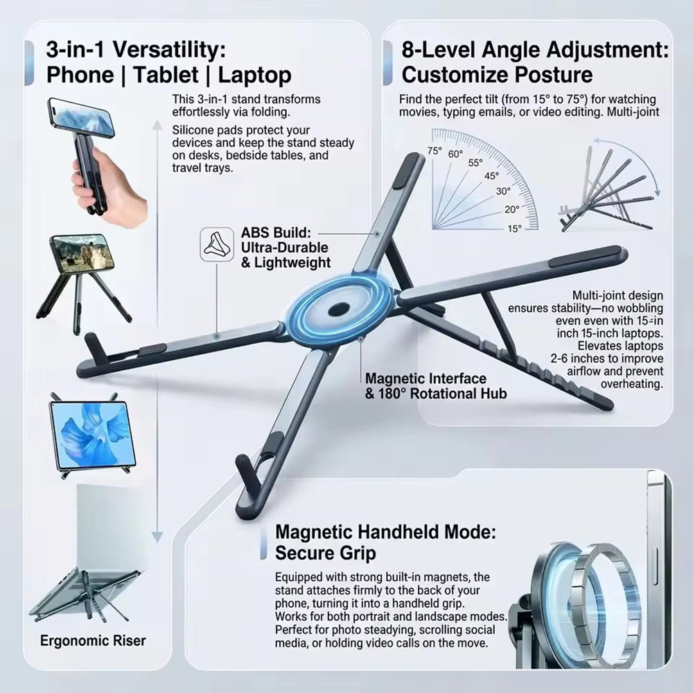 Portable Magnetic Phone Holder - Laptop Tablet Accessories 评论和价格
