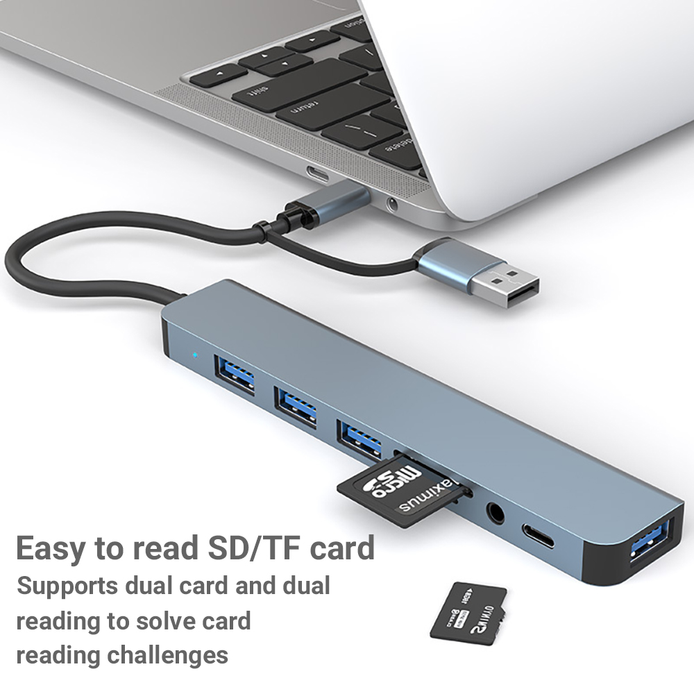 8 in 2 USB +Type C HUB Docking - Microsd Card Tablet 评论和价格