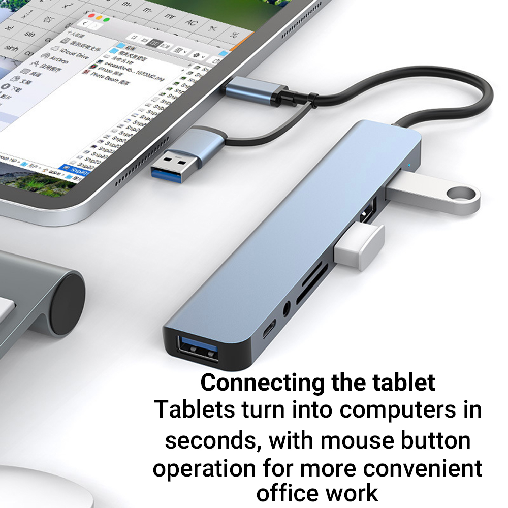 8 in 2 USB +Type C HUB Docking - Microsd Card Tablet 评论和价格